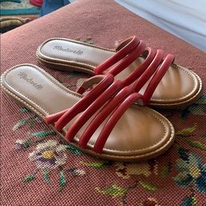 Red Leather Sandals